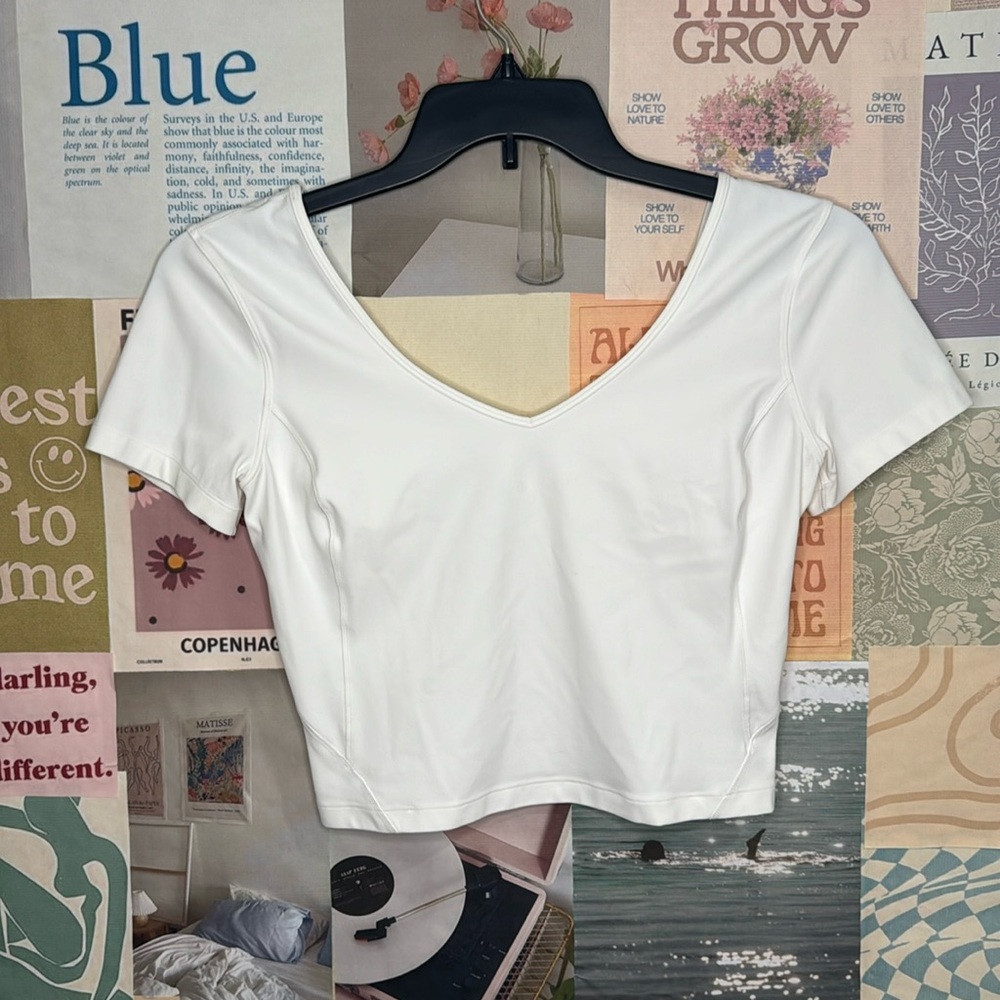 ❌SOLD❌ Lululemon Align Tee in White Size 8 NWT